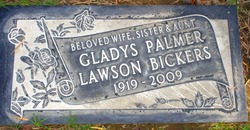 Gladys Lucille <I>Palmer</I> Bickers 