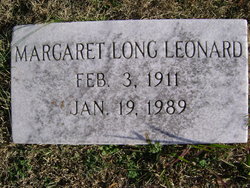 Margaret <I>Long</I> Leonard 