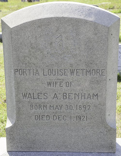 Portia Louise <I>Wetmore</I> Benham 