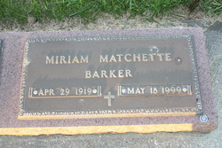 Miriam <I>Matchette</I> Barker 
