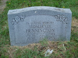 Sedalia Lee Hennington 