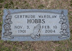 Gertrude “Trudie” <I>Wardlaw</I> Hobbs 