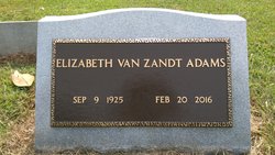 Elizabeth Ann “Betsy” <I>VanZandt</I> Adams 