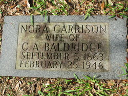 Lenora Jane “Nora” <I>Garrison</I> Baldridge 