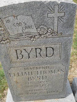 Rev Elijah Thomas Byrd 