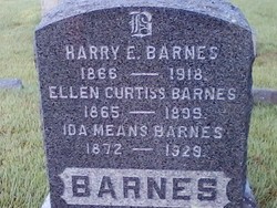Ellen Elizabeth “Nellie” <I>Curtiss</I> Barnes 