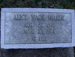 Alice <I>Wade</I> Miller 