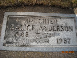 Syster Alice <I>Andersson</I> Anderson 