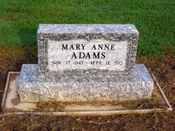 Mary Anne <I>Stone</I> Adams 