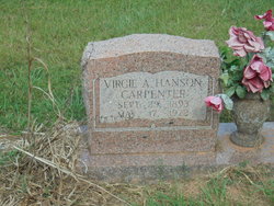 Virgie A <I>Hanson</I> Carpenter 