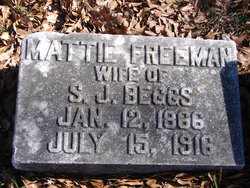 Mattie <I>Freeman</I> Beggs 