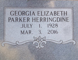 Georgia Elizabeth <I>Parker</I> Herringdine 