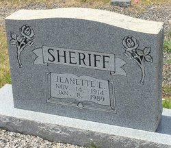 Jeanette E. <I>Edwards</I> Sheriff 