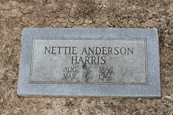 Geneva Jeanette “Nettie” <I>Anderson</I> Harris 