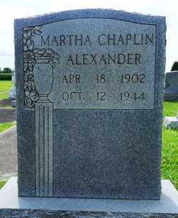 Martha <I>Chaplin</I> Alexander 