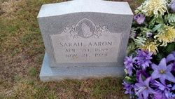 Sarah <I>Tidwell</I> Aaron 