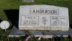 Mary Jane <I>Lewis</I> Anderson 