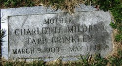Charlotte Mildred <I>Tapp</I> Brinkley 