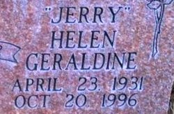 Helen Geraldine “Jerry” Scheffing 