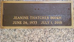 Jeanine <I>Thatcher</I> Bosch 