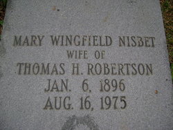 Mary Wingfield <I>Nisbet</I> Robertson 