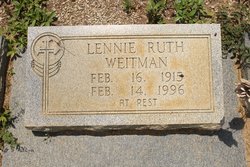 Lennie Ruth <I>Busby</I> Weitman 