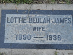Charlotta Beulah “Lottie” <I>Pettis</I> James 