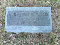 Mary <I>Gibson</I> Adams 