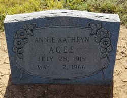 Annie Kathryn <I>Wolfe</I> Agee 
