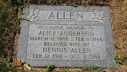 Alice <I>Anderson</I> Allen 