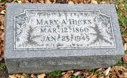 Mary Ann <I>Rideout</I> Hicks 