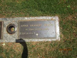 Anna Frances <I>Brown</I> Wyatt 
