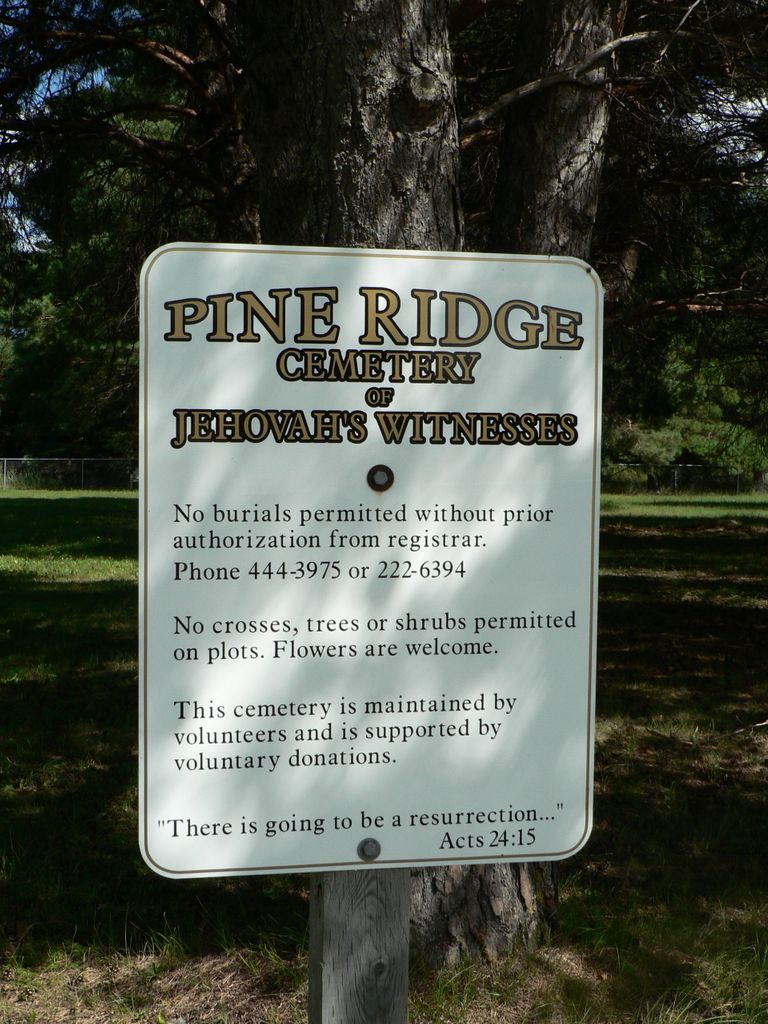 Pine Ridge Cemetery of Jehovah's Witnesses