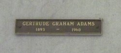 Gertrude <I>Graham</I> Adams 