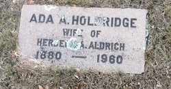 Ada Alice <I>Holdridge</I> Aldrich 