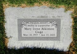 Mary Irene <I>Atkinson</I> Gage 