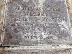 Alethea Ann <I>Cooper</I> Claiborne 