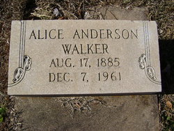 Alice D <I>Anderson</I> Walker 