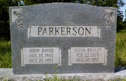 Julia <I>Braley</I> Parkerson 