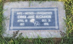 Emma Jane <I>Banta</I> Buchanan 