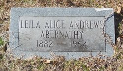Leila Alice <I>Andrews</I> Abernathy 