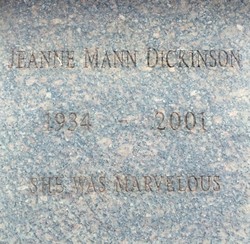 Jeanne <I>Mann</I> Dickinson 