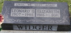 Elizabeth “Lizzy” <I>Allan</I> Widger 