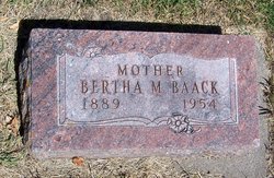 Bertha Marie <I>Barz</I> Baack 