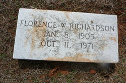 Florence W Richardson 