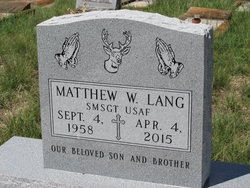 Matthew Wayne “Matt” Lang 