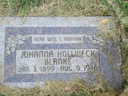 Johanna <I>Hollweck</I> Blanke 