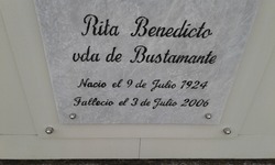 Rita <I>Bustamante</I> Benedicto 