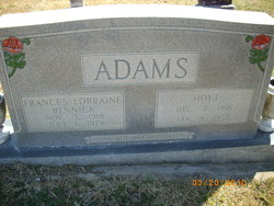 Frances Lorraine <I>Bennick</I> Adams 