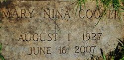 Mary Elizabeth “Nina” Cooper 
